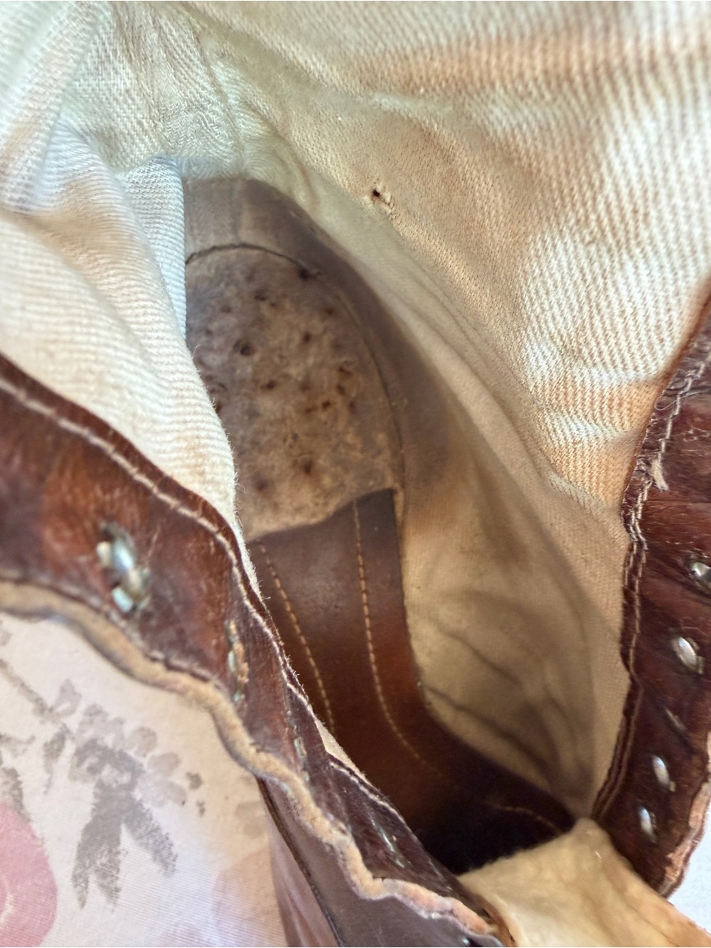 Antique VICTORIAN LEATHER BOOTS Brown Witchy Laced Vintage Martha Washington 6.5 - Picture 8 of 13